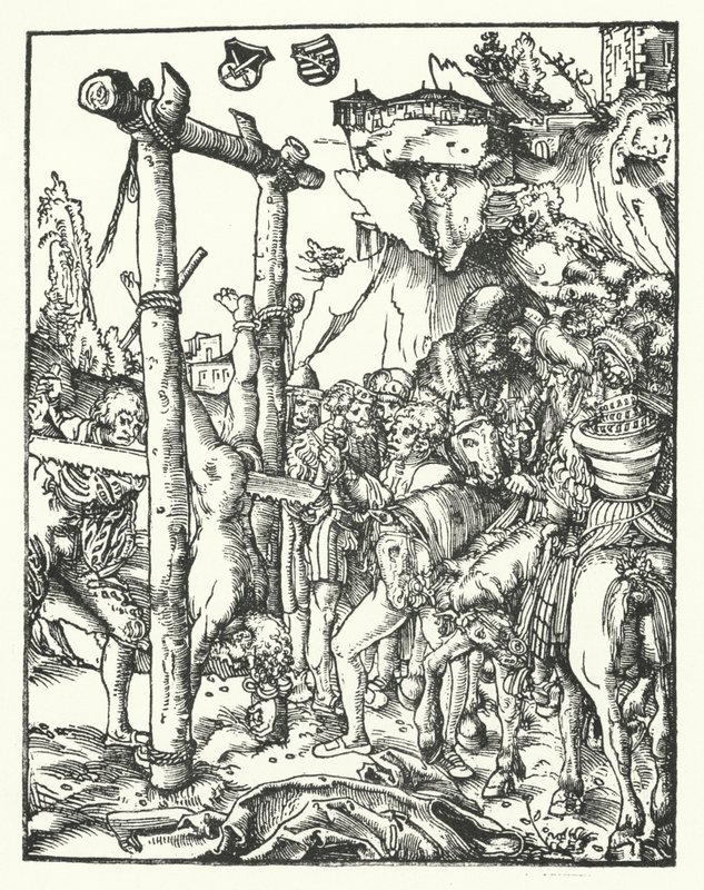 Simon, uit het Martelaarschap van de Twaalf Apostelen door Lucas the Elder Cranach