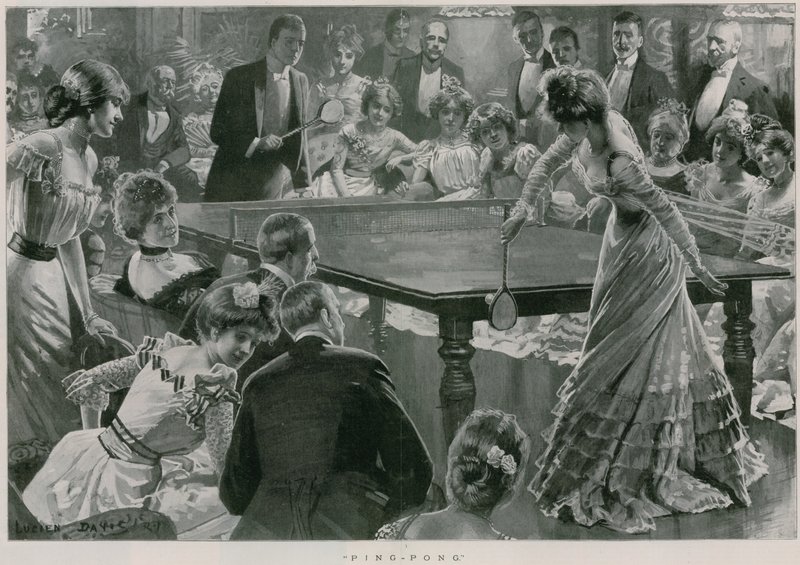 Ping-Pong (litho) door Lucien Davis