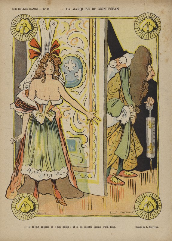 La Marquise De Montespan, Illustratie voor Le Rire door Lucien Metivet
