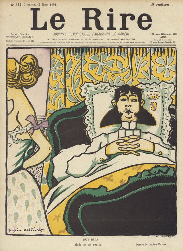 Ruy Blas, Illustratie voor Le Rire door Lucien Metivet