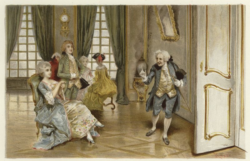 Illustratie voor The School for Scandal door Lucius Rossi