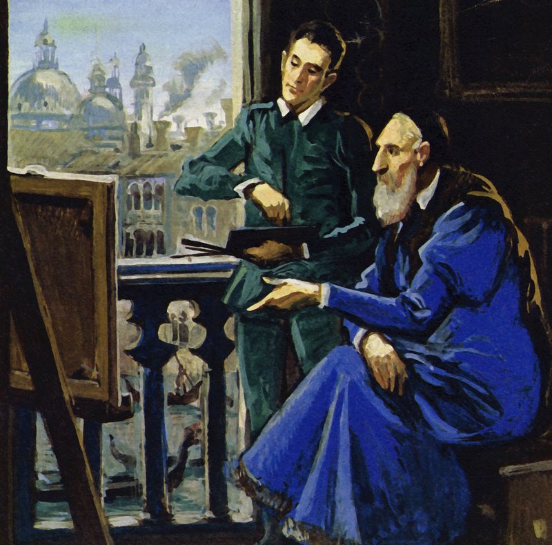 Dominico Theotocopuli, was beter bekend in de wereld als El Greco (De Griek) (kleurenlitho) door Luis Arcas Brauner