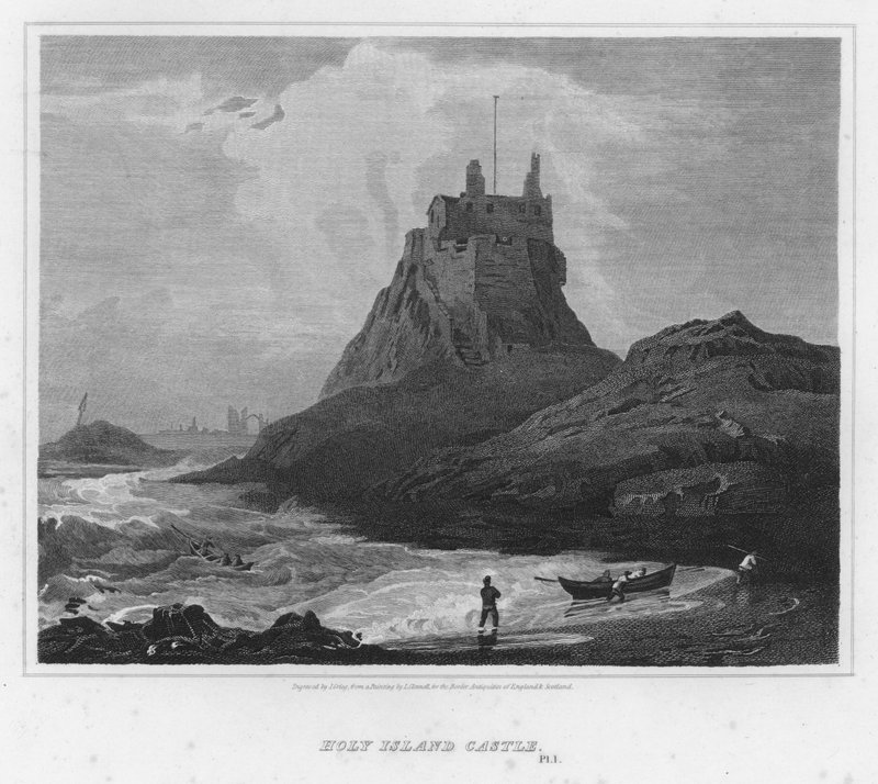 Holy Island Kasteel door Luke (after) Clennell