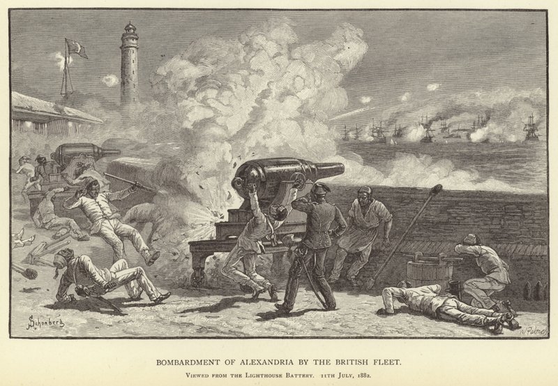 Bombardement van Alexandrië door de Britse Vloot door M. Schonberg