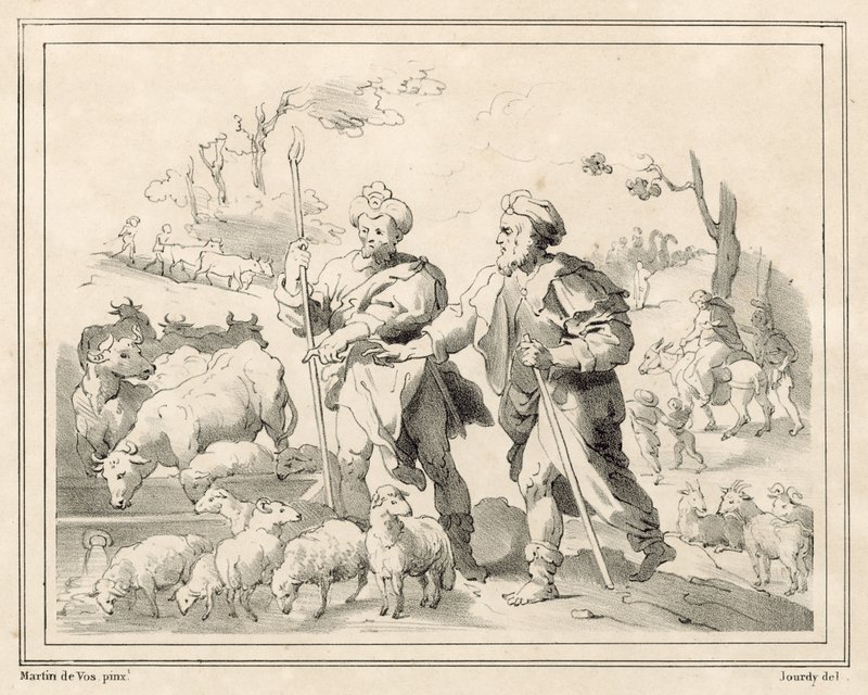 Twee herders door Maarten de Vos