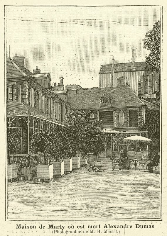 Huis in Marly waar de Franse auteur Alexandre Dumas de Jongere stierf door Mairet