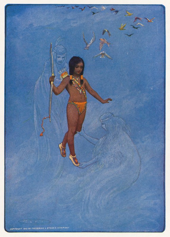 Illustratie voor Hiawatha door Longfellow door Maria Louise Kirk