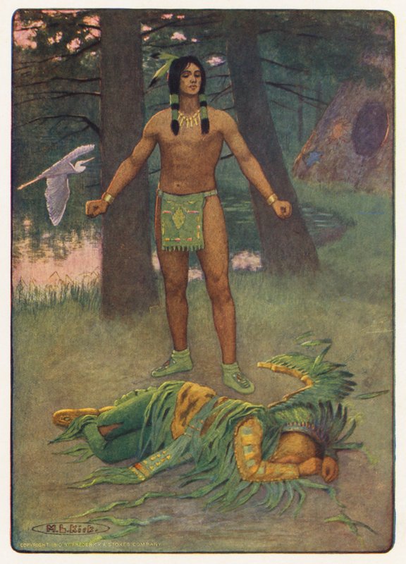 Illustratie voor Hiawatha door Longfellow door Maria Louise Kirk