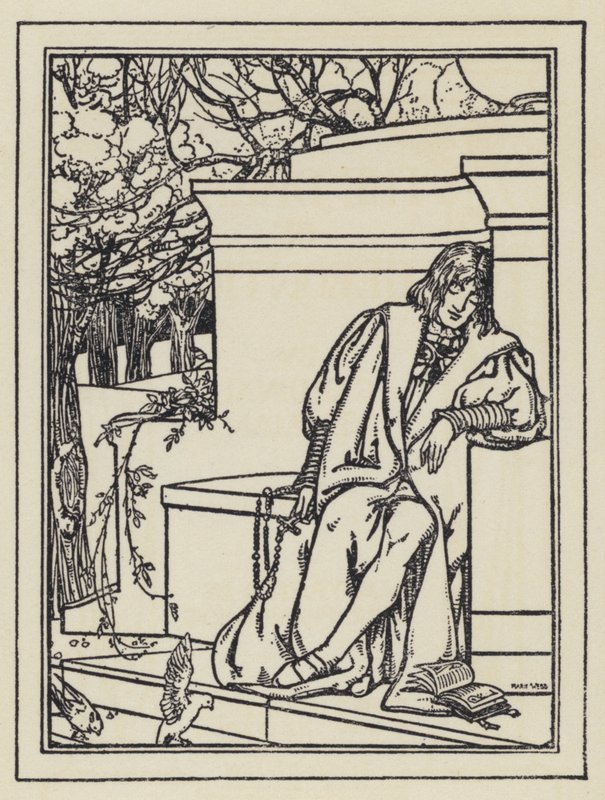 Illustratie voor The Dream Of Gerontius door Kardinaal Newman door Marie Preaud Webb