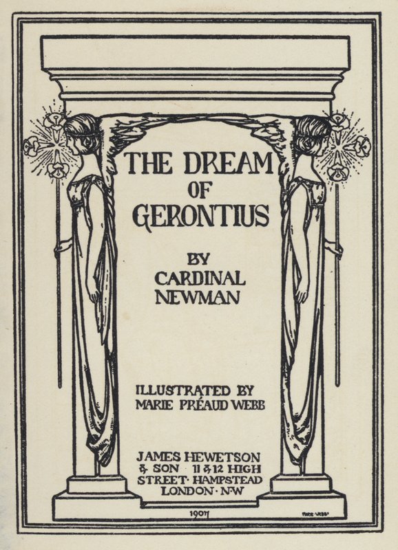 Illustratie voor The Dream Of Gerontius door Kardinaal Newman door Marie Preaud Webb