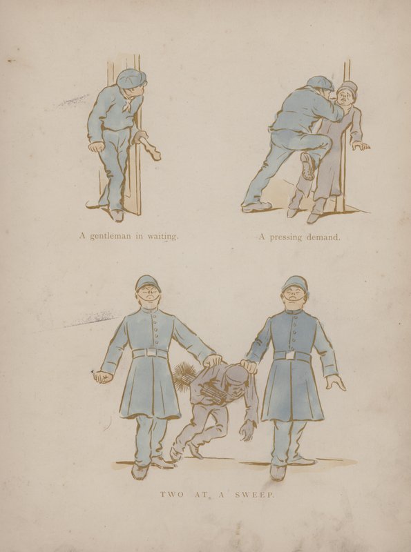 Pagina uit de Humours of Cynicus (gekleurde gravure) door Martin  Anderson