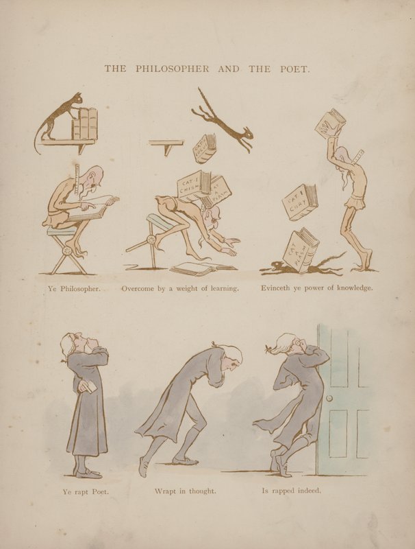 Pagina uit de Humours of Cynicus (gekleurde gravure) door Martin  Anderson