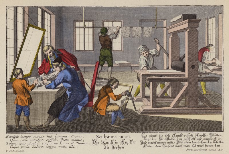 Koperen gravures maken door Martin Engelbrecht