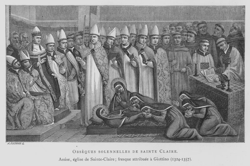 Begrafenis van St. Claire door Maso di Banco Giottino