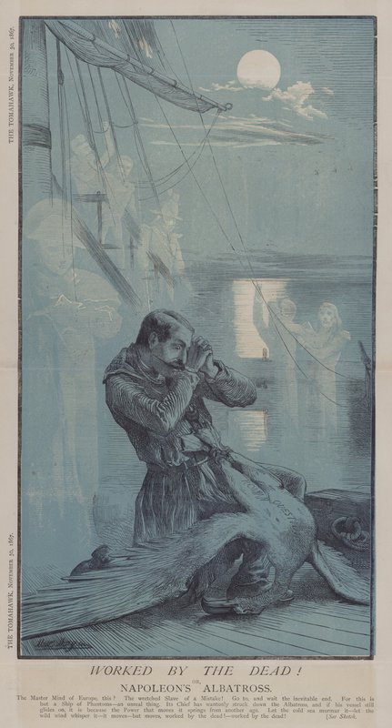 Gewerkt door de Doden! of, Napoleons Albatros (kleur litho) door Matthew