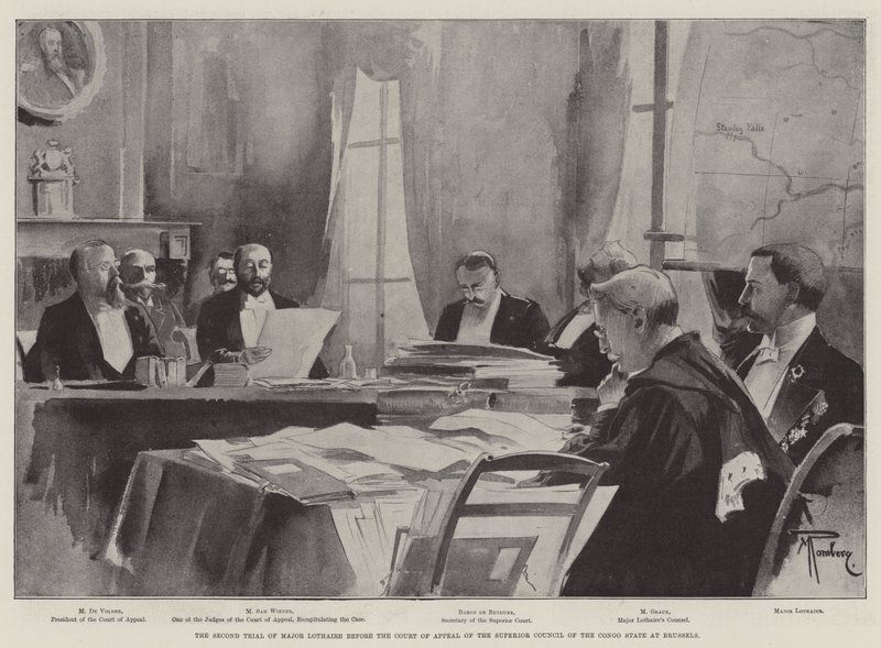 Het tweede proces van majoor Lothaire voor het Hof van Beroep van de Hoge Raad van de Congo-Staat in Brussel door Maurice Romberg
