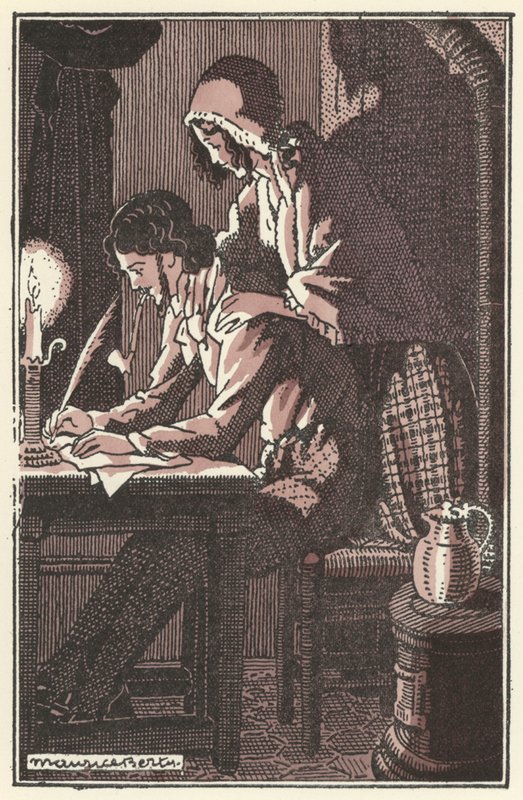 Illustratie voor Scènes de la Vie de Bohème door Henri Murger door Maurice Berty