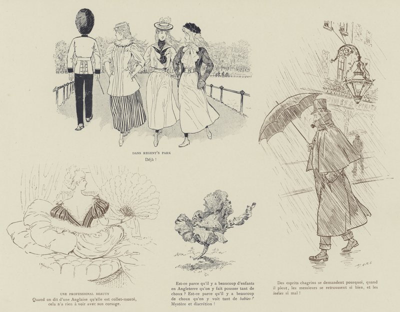 Illustratie voor La Vie De Londres door Mars door Maurice Charles Mathieu Bonvoisin