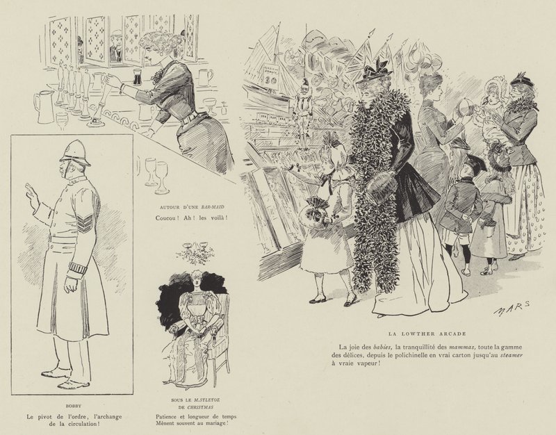 Illustratie voor La Vie De Londres door Mars door Maurice Charles Mathieu Bonvoisin