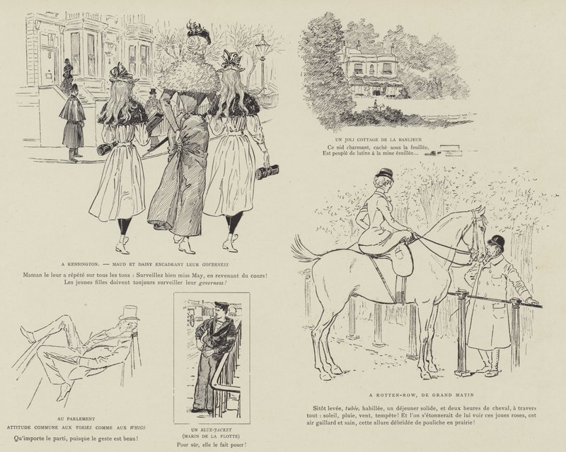 Illustratie voor La Vie De Londres door Mars door Maurice Charles Mathieu Bonvoisin