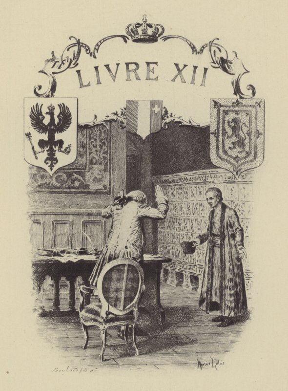 Illustratie voor Boek XII van Les Confessions de Jean-Jacques Rousseau (gravure) door Maurice Leloir