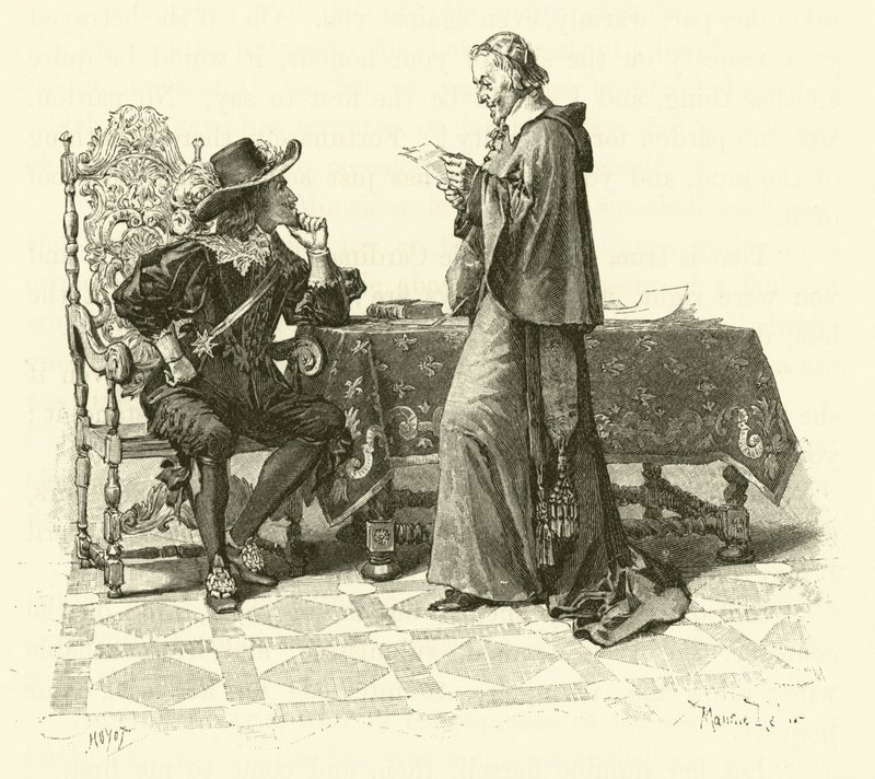 Illustratie voor De Drie Musketiers door Maurice Leloir
