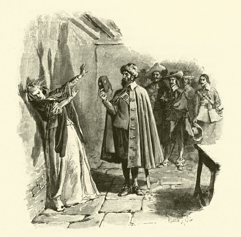 Illustratie voor De Drie Musketiers (gravure) door Maurice Leloir
