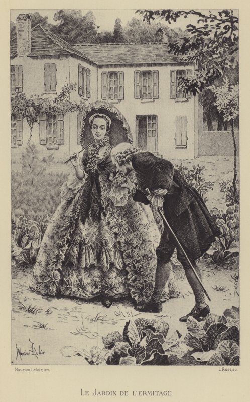 De tuin van de Hermitage door Maurice Leloir