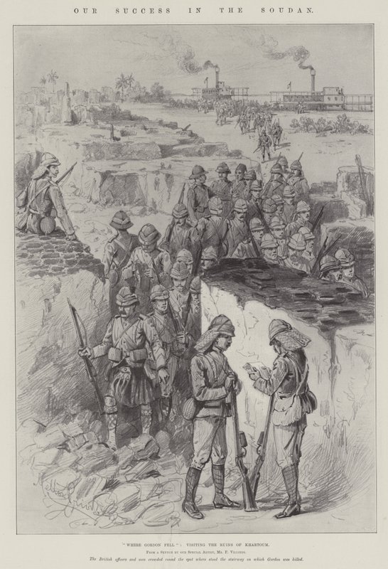 Ons succes in de Soedan, waar Gordon viel, bezoek aan de ruïnes van Khartoum door Melton Prior