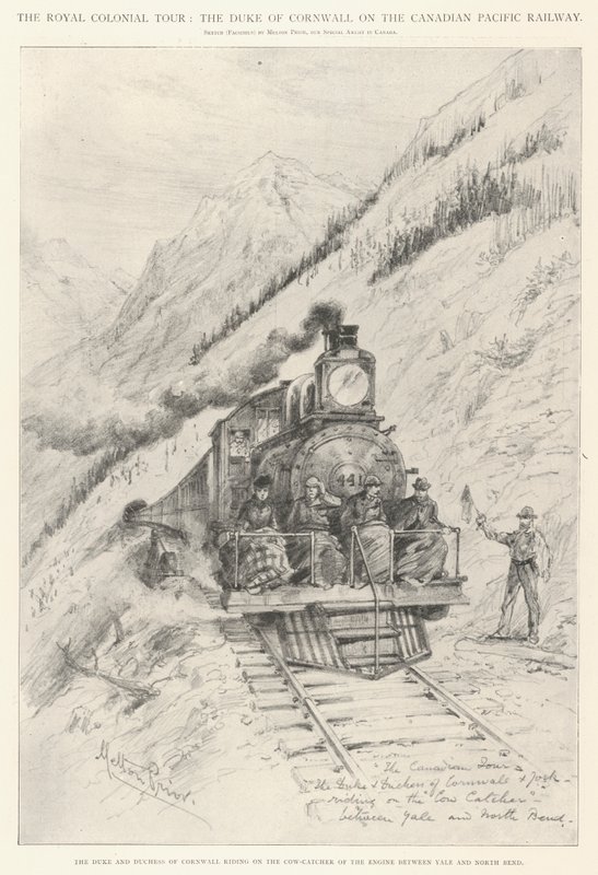 De Koninklijke Koloniale Tour, de Hertog van Cornwall op de Canadian Pacific Railway door Melton Prior