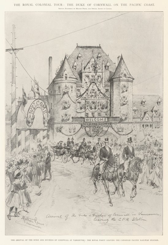 De koninklijke koloniale tour, de hertog van Cornwall aan de Pacifische kust door Melton Prior