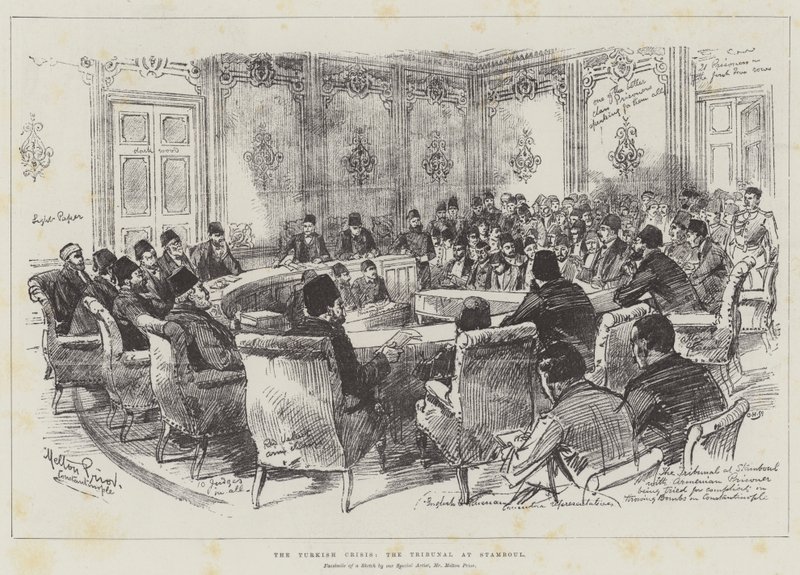 De Turkse crisis, het tribunaal in Stamboul door Melton Prior