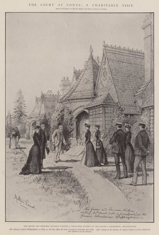 Het Hof in Cowes, een Liefdadigheidsbezoek door Melton Prior