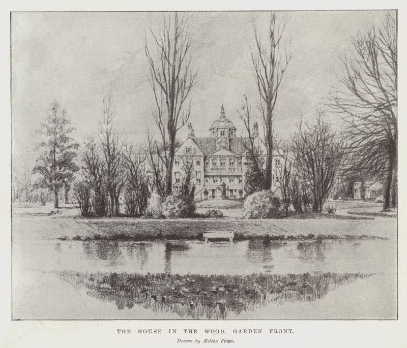 Het huis in het bos, tuinzijde door Melton Prior