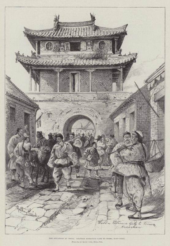De Situatie in China, Westelijke Ingangspoort naar Tsimo, Kiao-Chau door Melton Prior