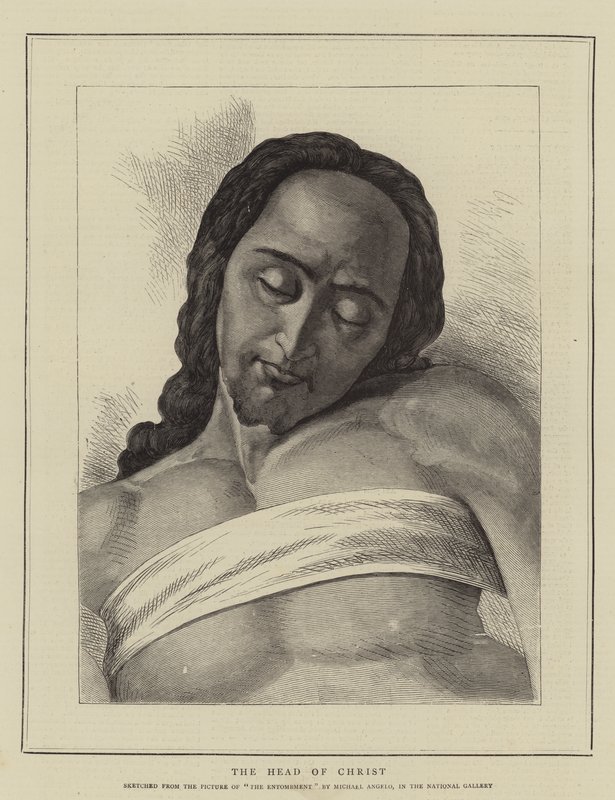 Het hoofd van Christus door Michelangelo Buonarroti