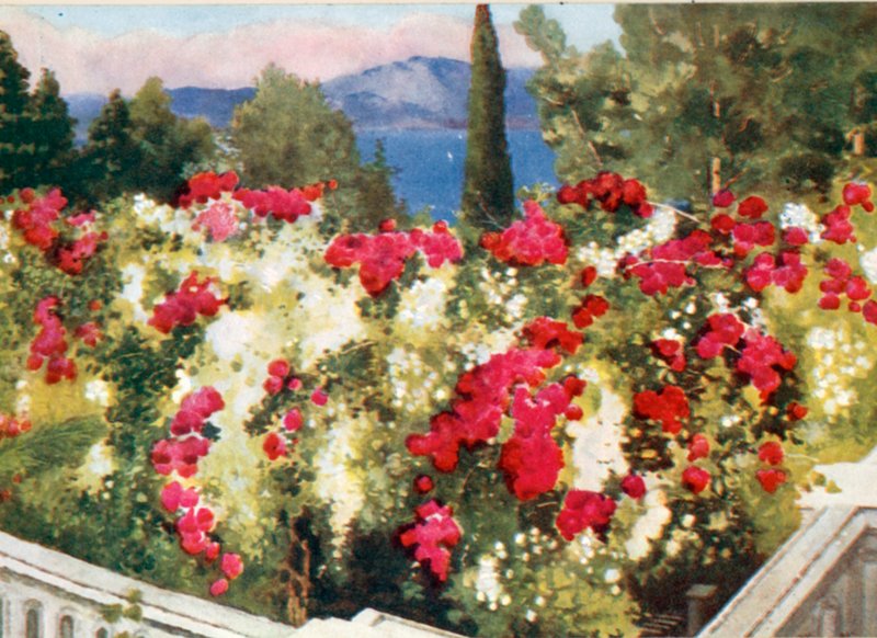 De Rozenpergola, het Achilleion, Corfu door Mima Nixon