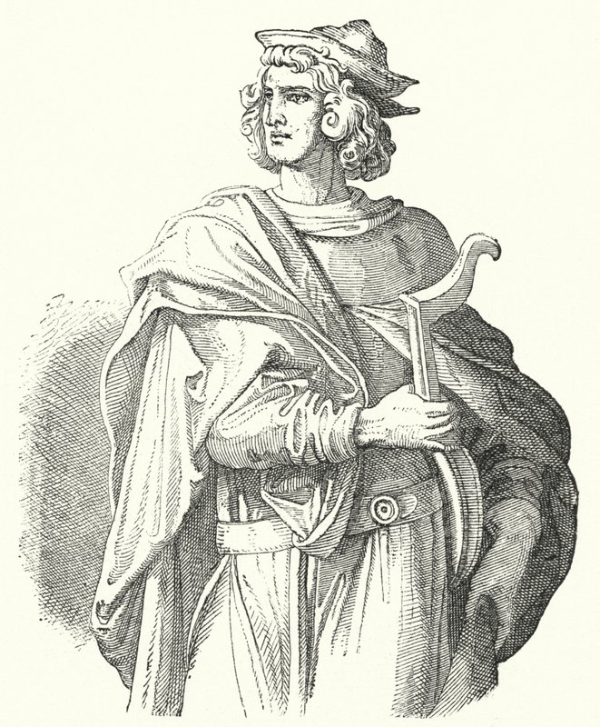 Walther von der Vogelweide, Middelhoogduitse lyrische dichter door Moritz Ludwig von Schwind
