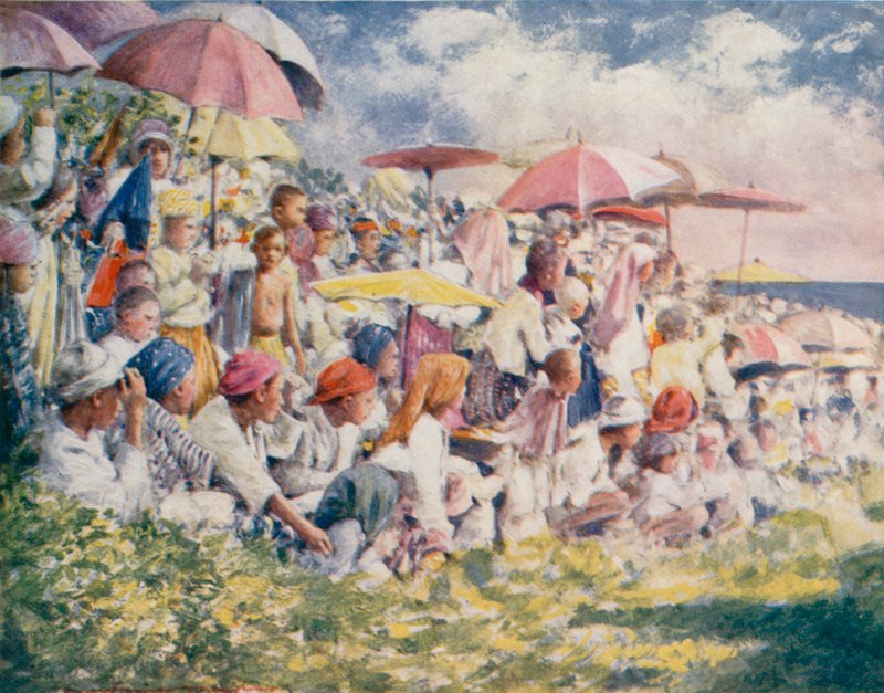 Kijken naar een Bootrace door Mortimer Ludington Menpes