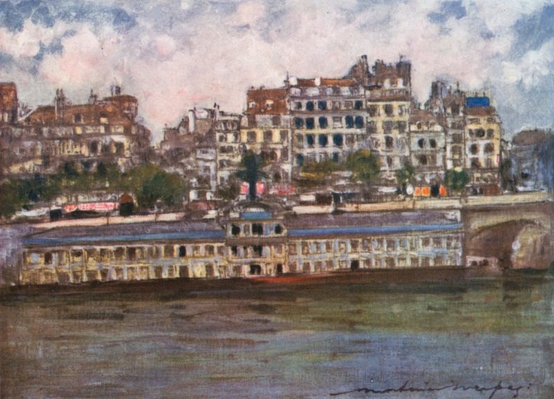 Badhuis (Samaritaine) door Mortimer Ludington Menpes