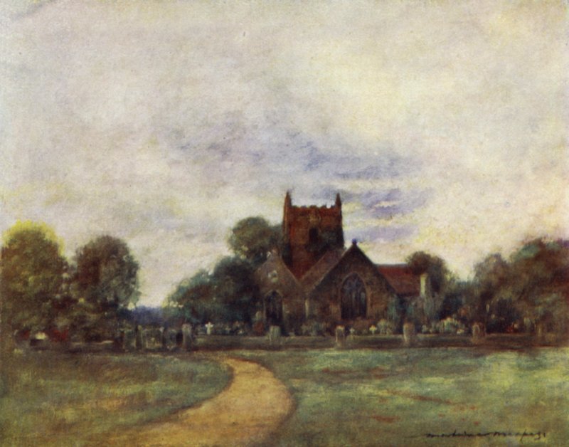 De Kerk in Wargrave door Mortimer Ludington Menpes