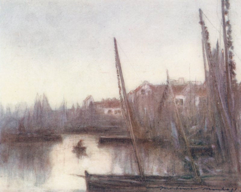 De sardinevloot, Concarneau door Mortimer Ludington Menpes
