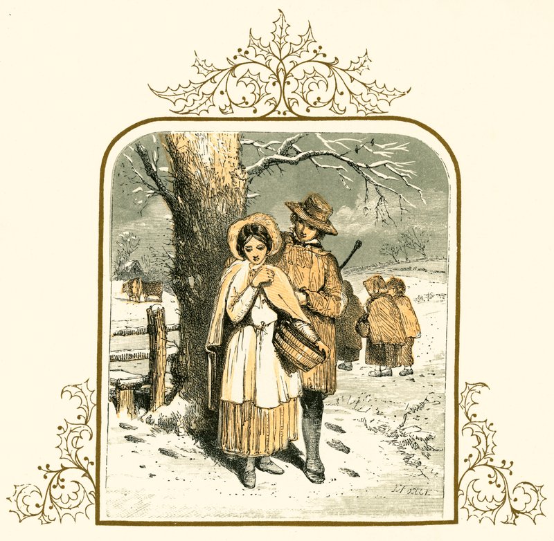 Liefde in de sneeuw door Myles Birket Foster