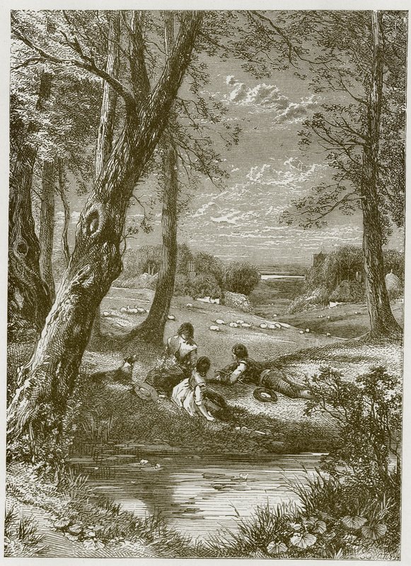 De Lof van het Leven van een Boer door Myles Birket Foster