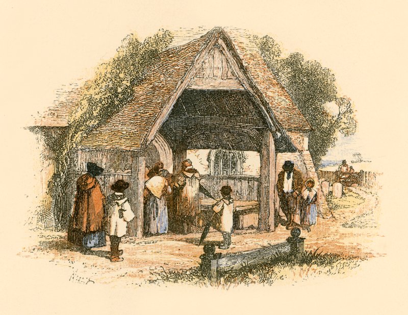 De dorpskerk door Myles Birket Foster