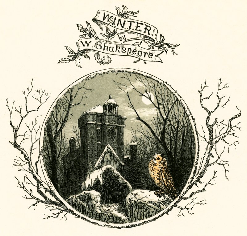 Winter door William Shakespeare door Myles Birket Foster