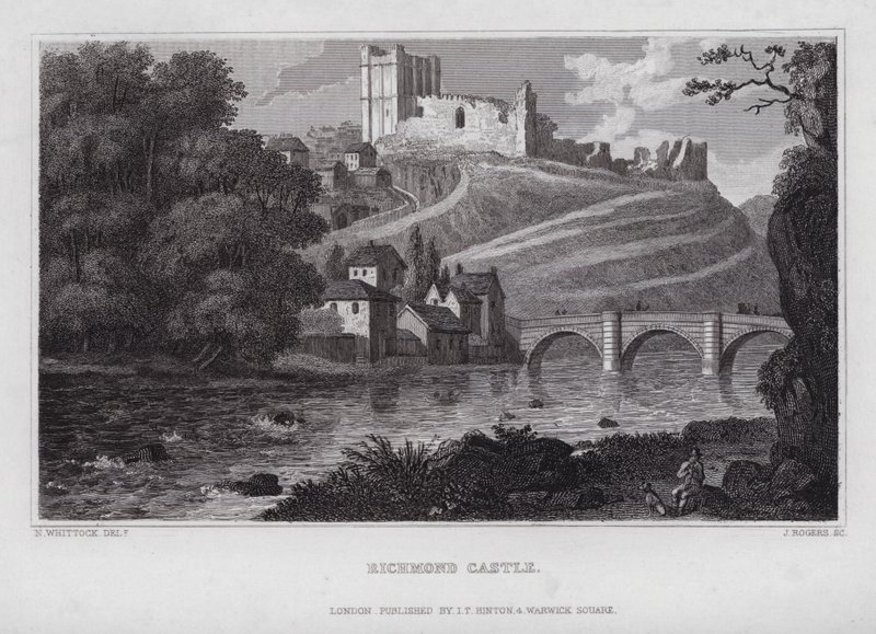 Richmond Kasteel door Nathaniel (after) Whittock