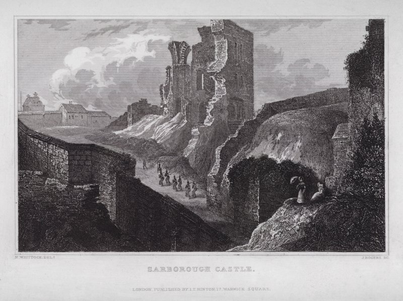 Sarborough Castle door Nathaniel (after) Whittock