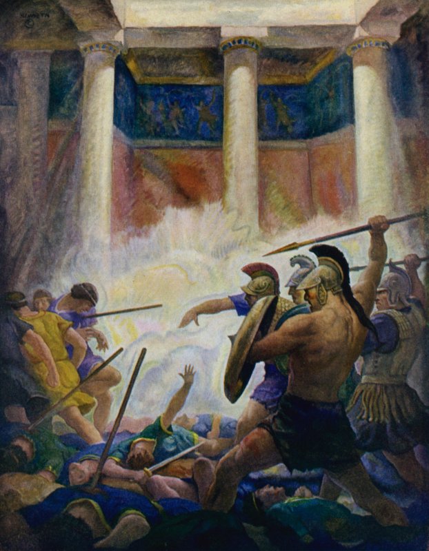 Odyssee: De Slachting van de Vrijers door Newell Convers Wyeth