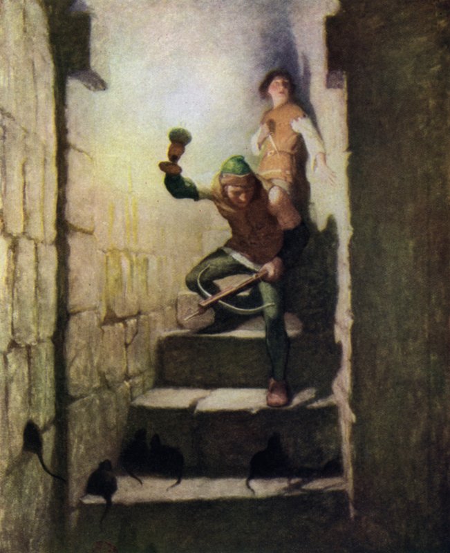 Illustratie voor De Zwarte Pijl door Robert Louis Stevenson door Newell Convers Wyeth